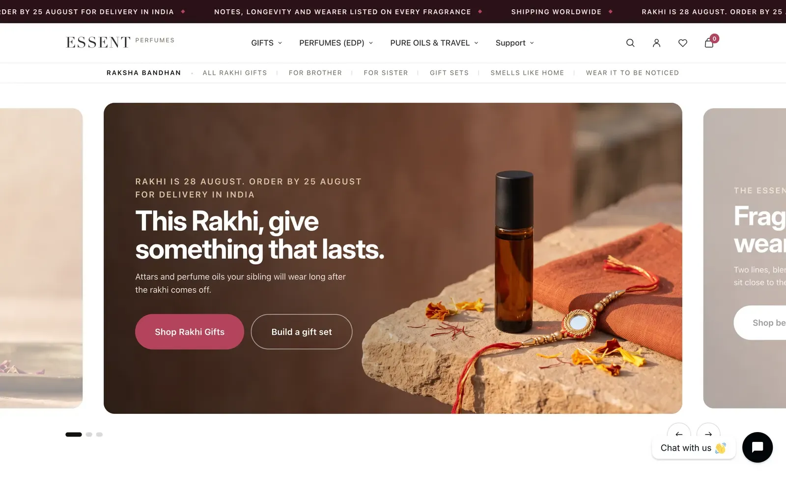 Essent Perfumes storefront