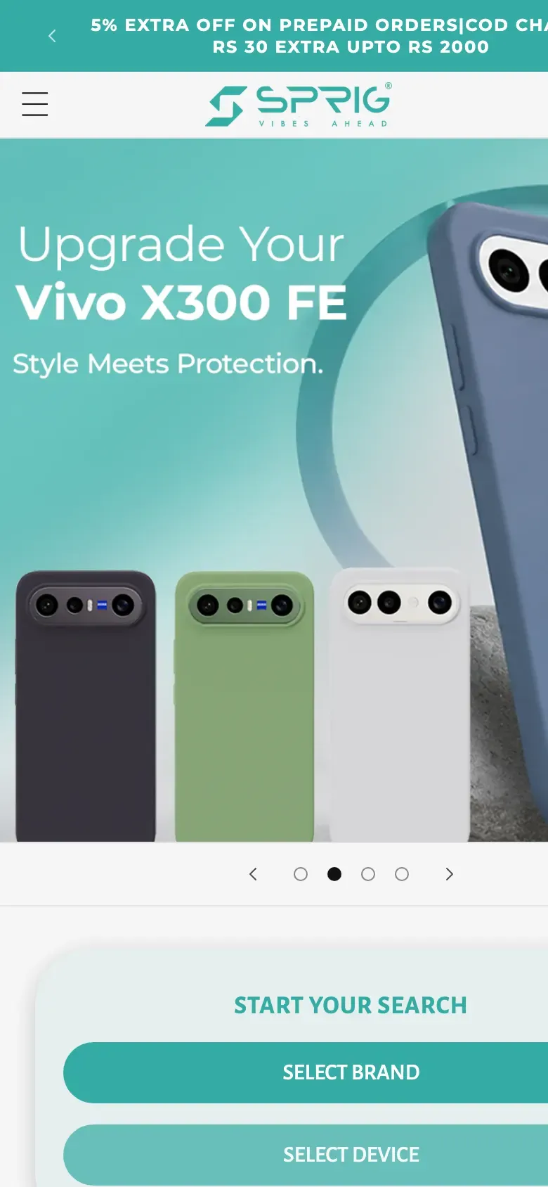 Sprig — the storefront on a phone